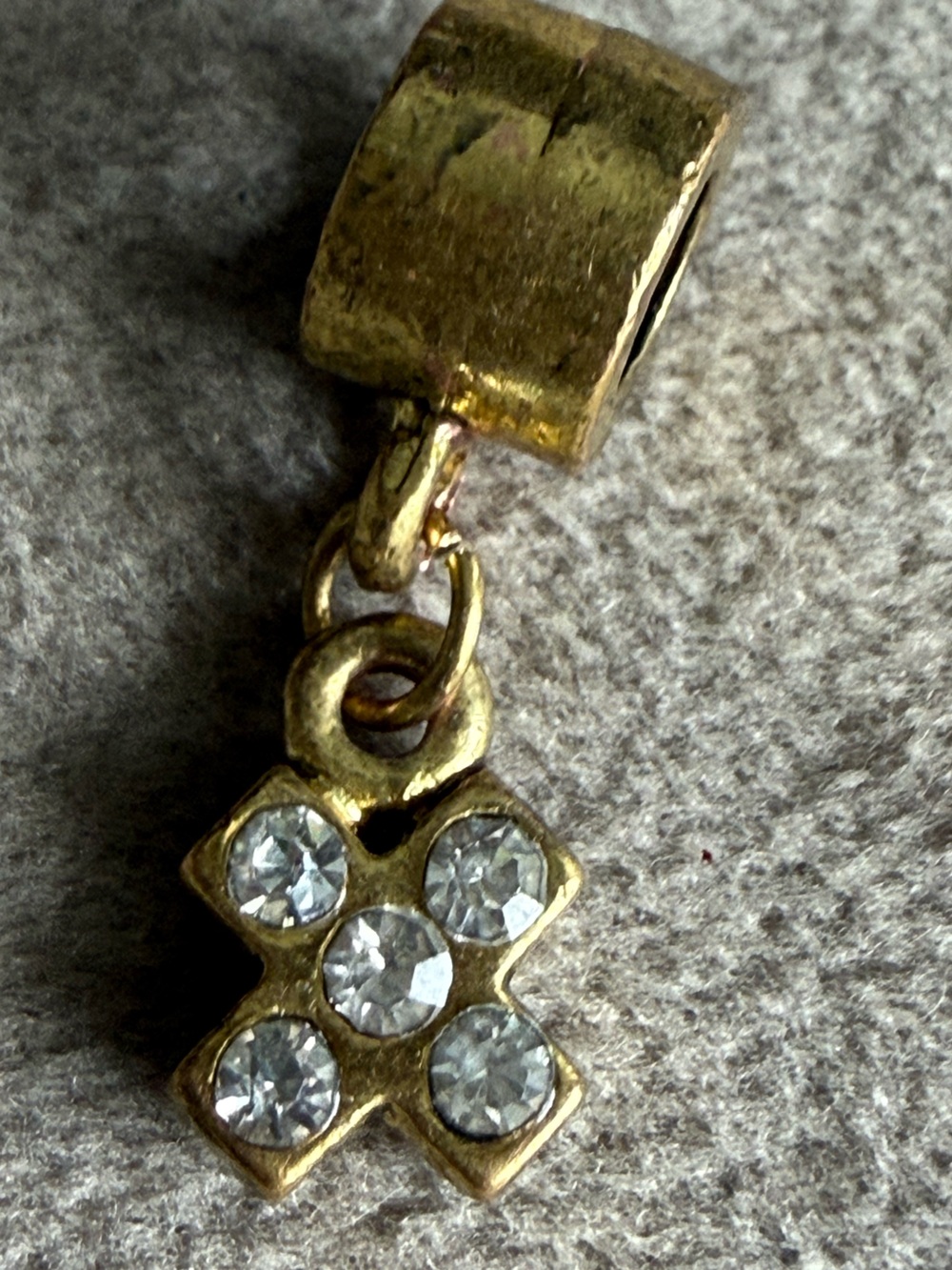 Gold-Tone Crystal Flower Charm Bracelet - Women Jewelry